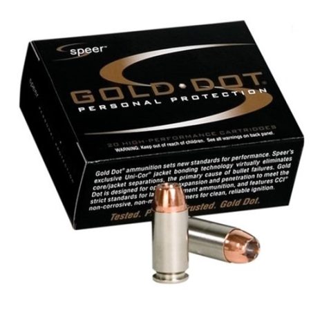 CCI 40 S&W Ammunition Speer 23974 180 Grain Gold Dot Short Barrel Hollow Point 20 Rounds