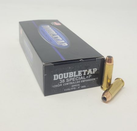 Double Tap 38 Special +P Ammunition 38SP125CE 125 Grain Controlled Expansion Hollow Point 20 Rounds