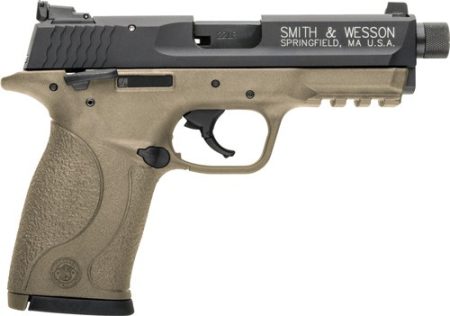 Smith & Wesson M&P22 Compact .22 LR Flat Dark Earth frame black slide threaded barrel two magazines