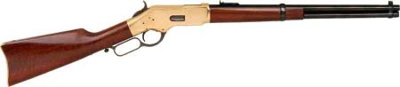 Cimarron 1866 Yellowboy 19-inch .44-40 Winchester lever carbine with brass receiver and walnut stock