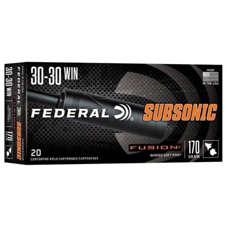 Federal Fusion Subsonic Rifle Ammunition .30-30 Win 170gr SP 1000 fps 20/ct