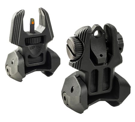 Meprolight USA 403220 FRBS Sight Set Black AR-15 Flip Up Orange Tritium Front/Green Tritium Rear