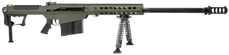 Barrett 14555 M107A1  50 BMG 10+1 29" Chrome-Lined Fluted Barrel, OD Green Cerakote Aluminum Receiver, OD Green Fixed Stock w/Thermal-Guard Cheek Piece & Sorbothane Recoil Pad, Optics Ready
