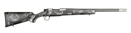 Christensen Arms 8010614300 Ridgeline FFT Full Size 7mm Rem Mag 3+1, 22" Stainless Steel Threaded Barrel, Stainless Aluminum Receiver Black w/Gray Accents Fixed Sporter w/Flash Forged Technology Stock