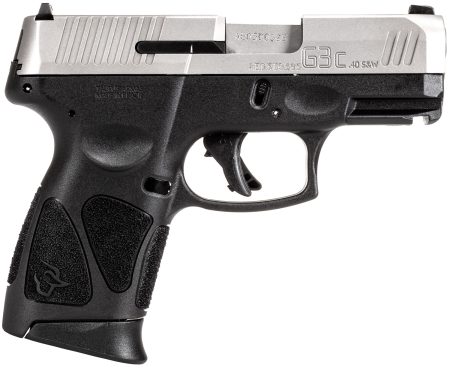 Taurus 1G3C4039 G3C Compact Frame 40 S&W 10+1 3.26" Matte Stainless Steel Barrel, Serrated Stainless Steel Slide, Black Polymer Frame w/Picatinny Rail, Black Polymer Grip