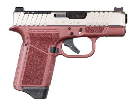 Gforce Arms GF932512CN Rapture Sub-Compact Frame 9mm Luger 12+1 3.25" Black Steel Barrel, Nickel Steel Optic Cut/Serrated Slide, Red Cerakote Polymer Frame, Shield RMSc/RMR Footprint