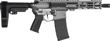 CMMG 30AF20ATNG Banshee Mk4 300 Blackout 30+1 8" Black Nitride Threaded Barrel, M-LOK Handguard, Tungsten Cerakote Aluminum Receiver w/Picatinny Rail, Black Polymer CMMG RipBrace, CMMG Zeroed Grip
