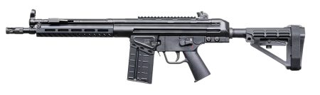PTR K3PBR3080101 K3P BR 7.62x51mm/308 Win 20+1 12.50" Black Threaded Barrel, Black Powdercoat Aluminum Receiver w/Picatinny Rail, M-LOK Handguard, Black Polymer SBA4 Brace, Black Polymer Grip