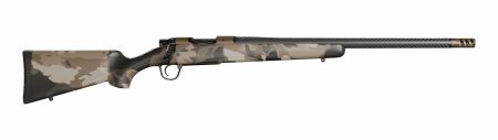 Christensen Arms 801-060083-00 Ridgeline FFT Full Size 22 Creedmoor 4+1 20" Carbon Fiber Threaded Barrel, Burnt Bronze Cerakote Steel Drilled & Tapped Receiver, Barren Dune Camo Fixed Synthetic Stock