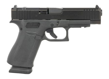 Glock PA4850203FRMOS G48 MOS Slim Compact 9mm Luger 15+1 4.17" Black GMB Barrel, Black nDLC Optic Ready/Serrated Steel Slide, Black Polymer Frame w/Beavertail & Front Rail, Black Textured Polymer Grip