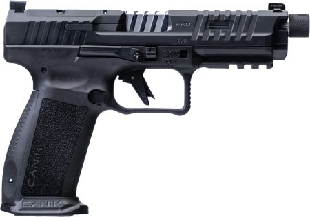 Canik HG7069-N Mete SFT Pro Full Size 9mm Luger 20+1 18+1 5" Chrome Plated Threaded Barrel, Stingray Steel Optic Ready/Serrated Slide, Stingray Polymer Frame w/Picatinny Rail, Interchangeable Backstra