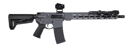 Shark Coast Tactical SCTARGCC Grey Night Bundle 5.56 NATO 10+1 16" Black Nitride Barrel, Gray Cerakote Aluminum Receiver w/Picatinny Rail, M-LOK Handguard, Black Polymer Stock & Grip, StreamLight ProT
