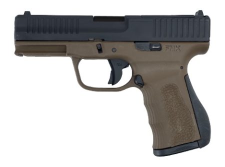 FMK FMKG49TBB G3 Full Size Frame 9mm Luger 14+1 4.50" Polished Threaded Barrel, Black Carbon Steel Optic Ready/Serrated Slide, Burnt Bronze Polymer Frame w/Accessory Rail, Textured Grip