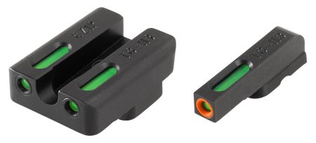TruGlo TG13CZ1PC TFX Pro Black | Green Tritium & Fiber Optic Orange Outline Front Sight Green Tritium & Fiber Optic Rear Sight