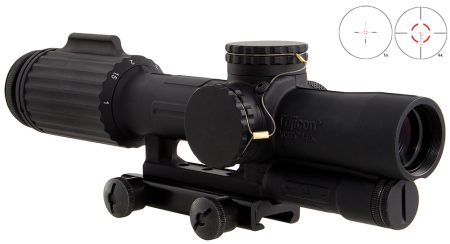 Trijicon 1600001 VCOG Black Hardcoat Anodized 1-6x 24mm LED Red Segmented Circle w/Crosshair 223 77gr Reticle