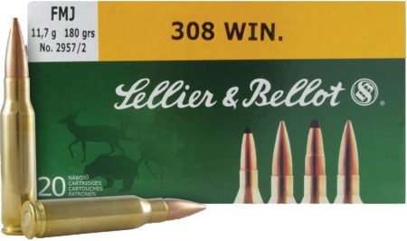 Sellier & Bellot Rifle Ammunition .308 Win 180 gr FMJ 20/ct